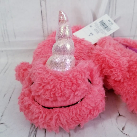 3/$15 Pink Unicorn Slippers New sz Small - Picture 4 of 8